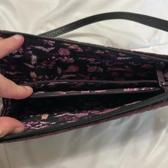 Vera Bradley NWT Iconic RFID Slim Wristlet Velvet Quilt Texture BlackBerry Wine - Picture 7 of 8